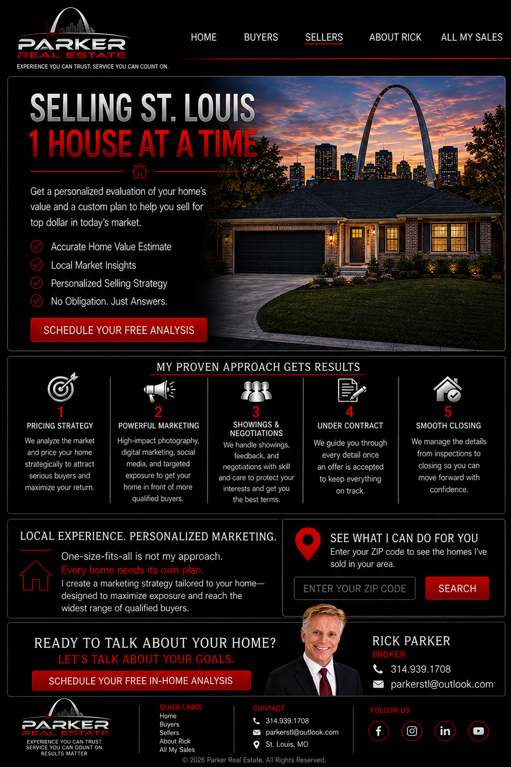 Selling St. Louis one house at a time. Parker Real Estate selling approach and free in-home market analysis